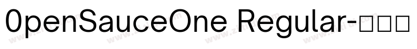 0penSauceOne Regular字体转换